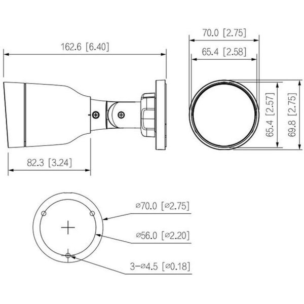 IP камера видеонаблюдения Dahua DH-IPC-HFW1230S1P-0280B-S5 белый 1.6 мм